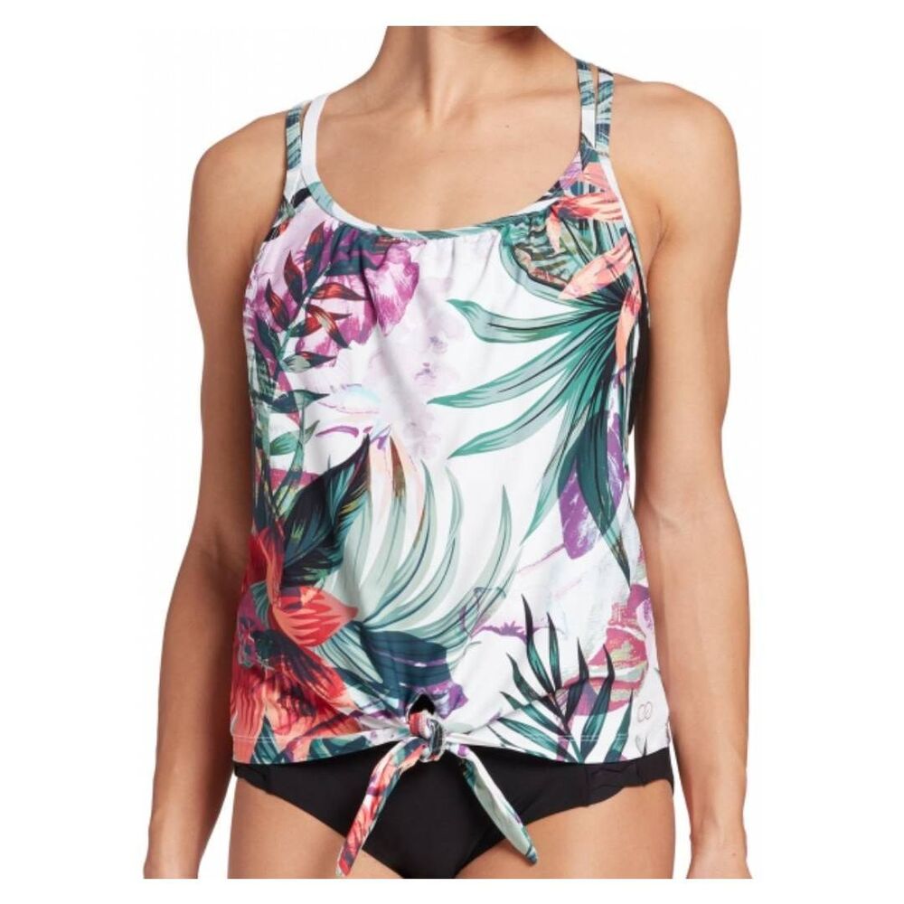 CALIA BY CARRIE UNDERWOOD Floral Strappy Tankini Top Size XS